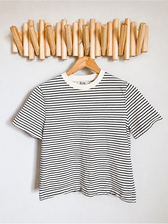 COS Tops - COS Heavyweight 100% Cotton Striped T-Shirt | Size Small | Like New